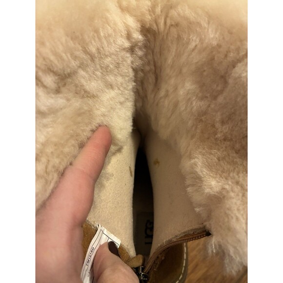 UGG Kids Nessa Chestnut Suede Boots Size 12 | Fully Lined - Picture 8 of 10